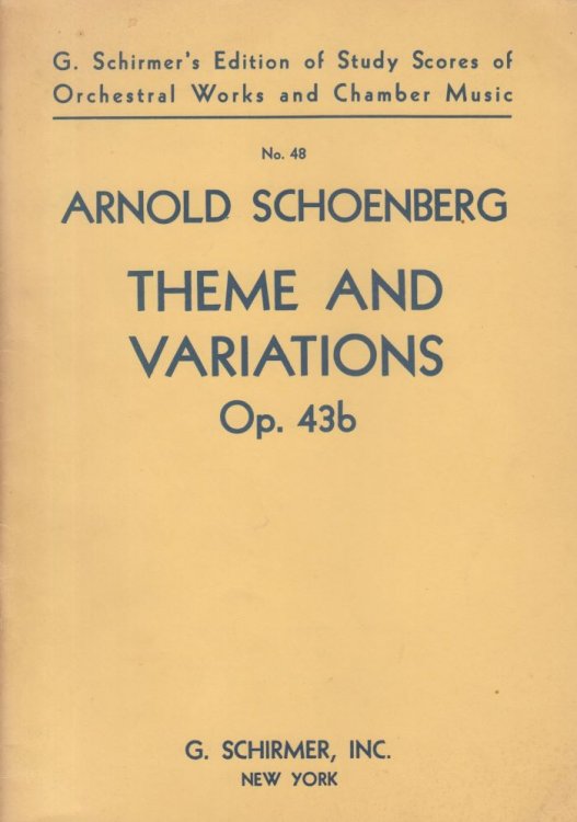 Theme and Variations, Op.43b - Study Score