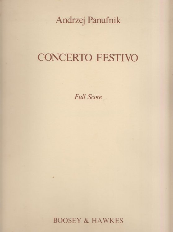 Concerto Festivo - Full Score