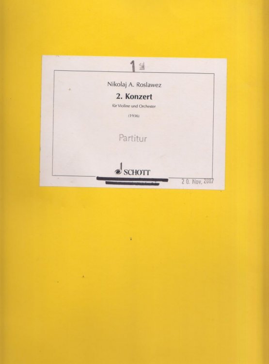 Violin Concerto No.2 (1936) - Folio Full Score