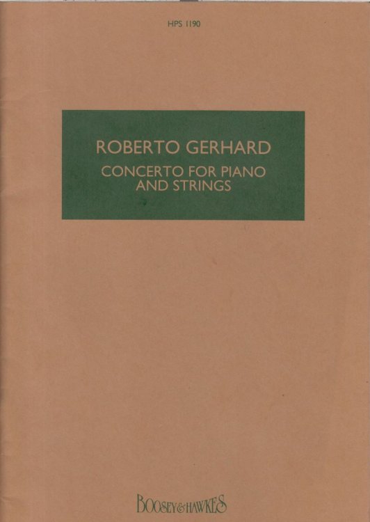 Concerto for Piano and Strings - Study Score