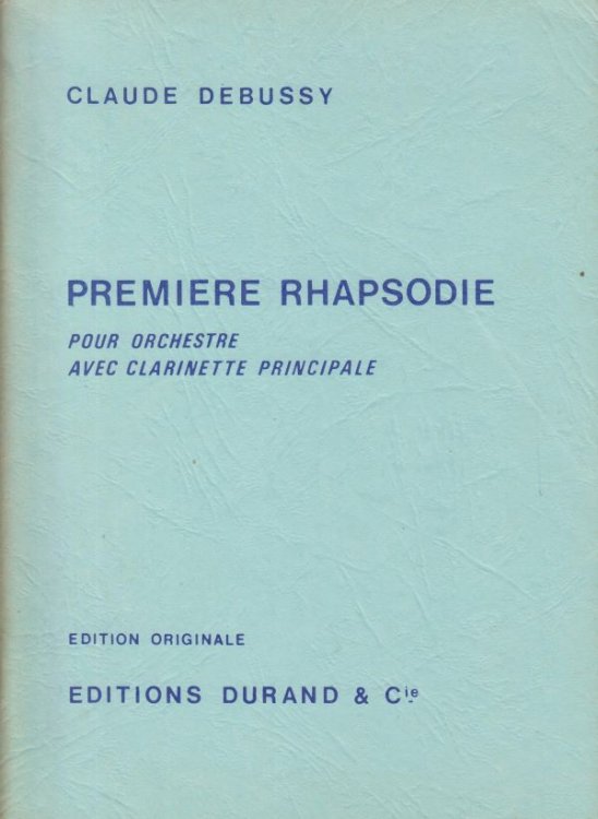 Premiere Rhapsodie for Clarinet and Orchestra - Study Score