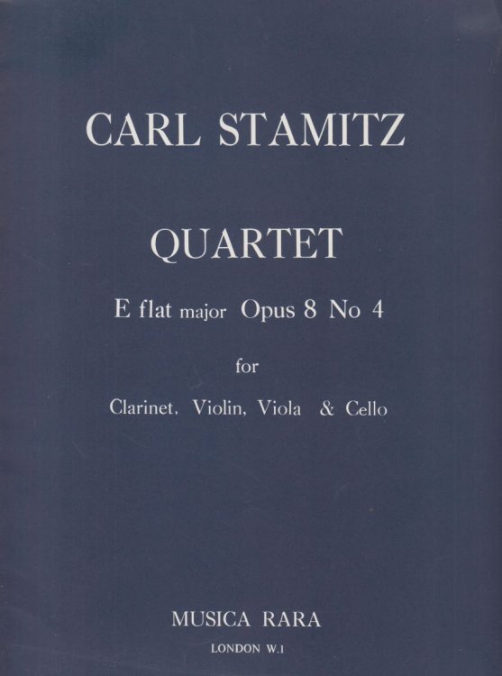Clarinet Quartet in E flat major, Op.8 No.4 - Set of Parts