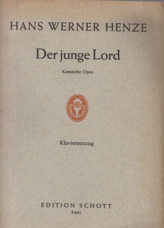 Der Junge Lord - Vocal Score