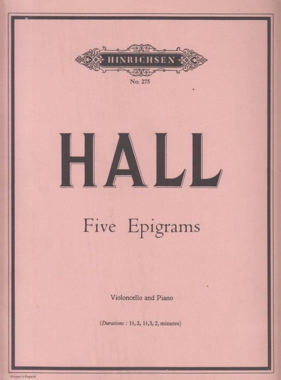 Five Epigrams for Cello & Piano