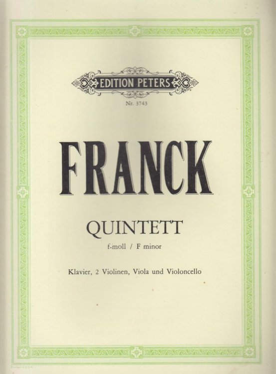 Piano Quintet in f minor - Set of Parts