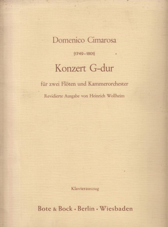 Concerto in G major for 2 Flutes and Chamber Orchestra - 2 Flutes & Piano