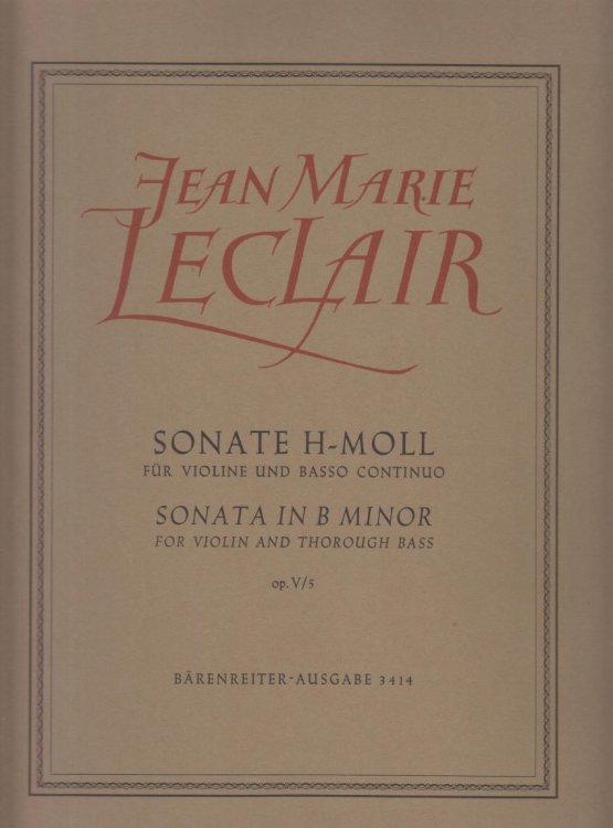 Sonata for Violin and Basso continuo in b minor, Op.5/5