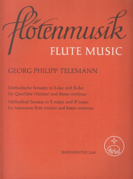 Methodical Sonatas in E major and B flat major for Flute (Violin) and Basso continuo