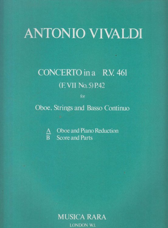 Oboe Concerto in a minor, RV 461 (F.VII No.5) - Oboe & Piano