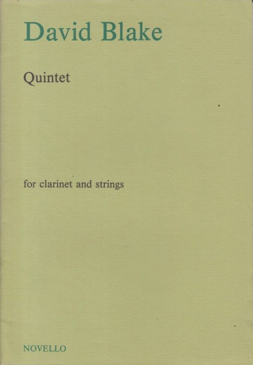 Quintet for Clarinet and Strings - Study Score