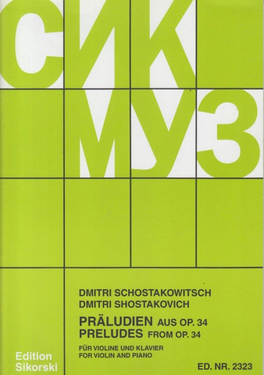 Preludes from Op.34 for Violin & Piano
