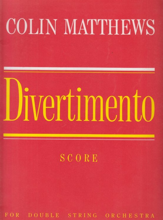Divertimento for Double String Orchestra - Full Score