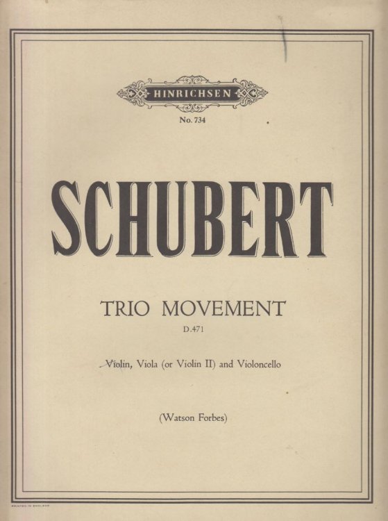 String Trio in B flat, D 471 - Set of Parts