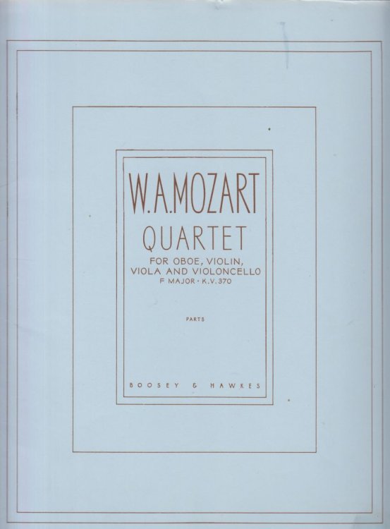 Oboe Quartet in F major, K370 - Set of Parts