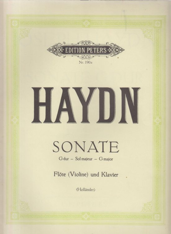 Sonata for Flute (Violin) and Piano in G major