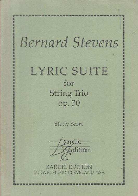 Lyric Suite for String Trio, Op.30 - Study Score