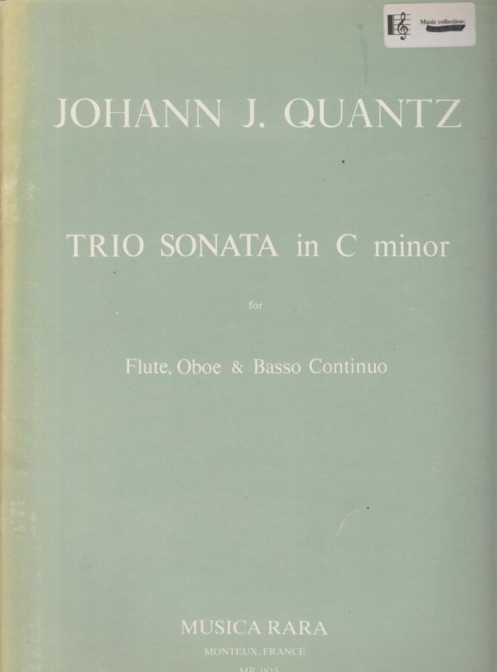 Trio Sonata in c minor for Flute, Oboe and Basso Continuo - Set of Parts