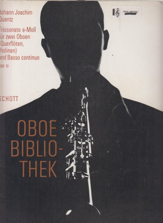 Trio Sonata in e minor for 2 Oboes (Flutes, Violins) and Basso Continuo - Set of Parts