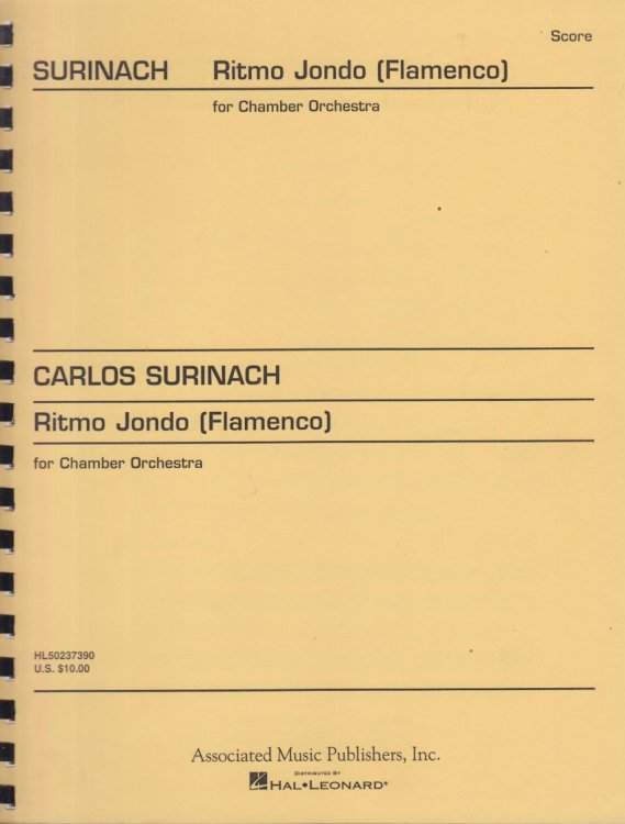 Ritmo Jondo (Flamenco), Ballet for Chamber Orchestra - Full Score