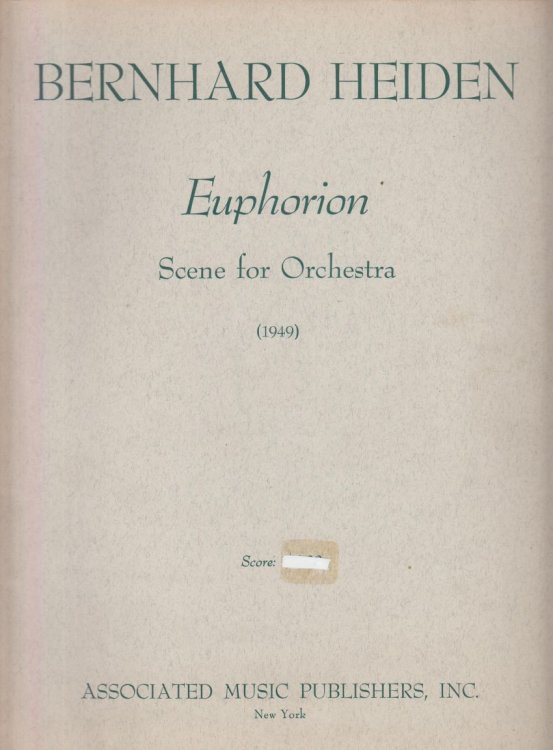 Euphorion, Scene for Orchestra (1949) - Full Score