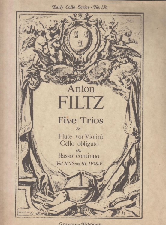 Trios for Flute (Violin), Cello obligato & Basso continuo Vol.II, Trios III, IV & V - Set of Parts