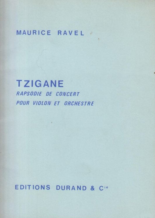 Tzigane for Violin and Orchestra - Study Score