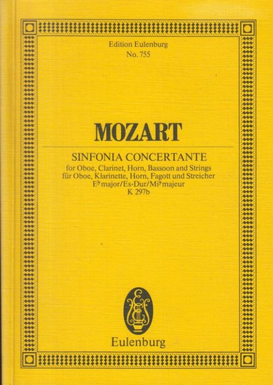 Sinfonia Concertante for Wind in E flat, K297b - Study Score