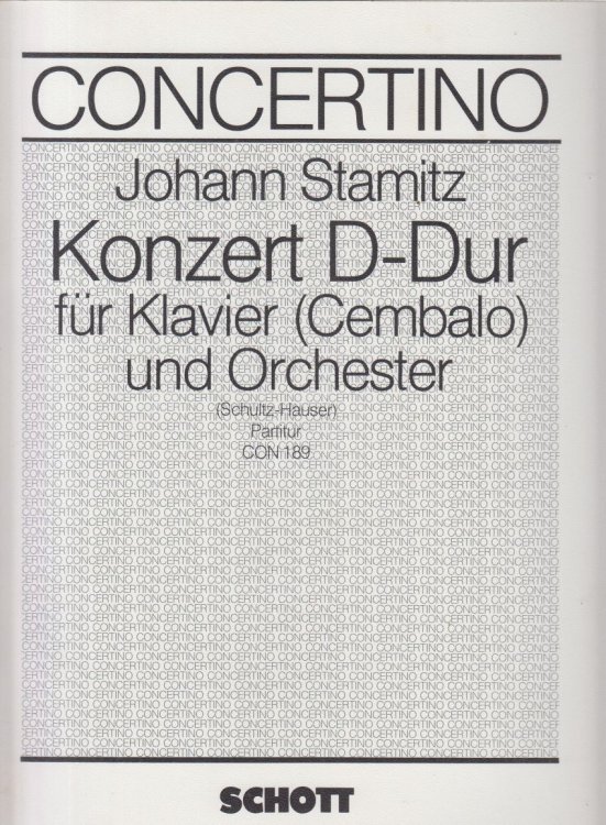 Concerto in D major Op.10 No.1 for Piano (Harpsichord) and Orchestra - Full Score