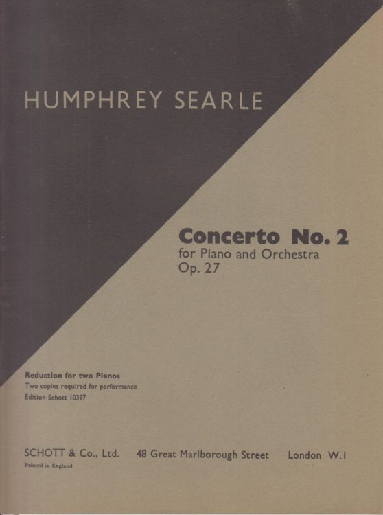 Piano Concerto No.2, Op.27 - Reduction for Two Pianos