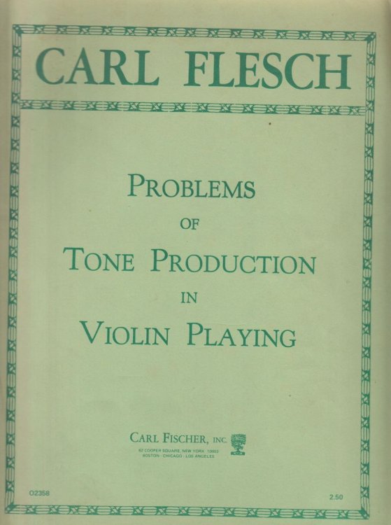 Problems of Tone Production in Violin Playing