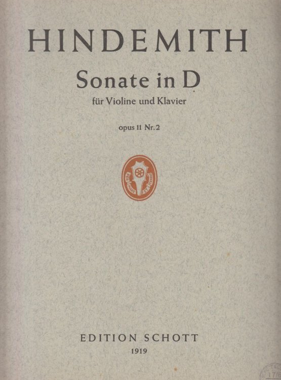 Sonata for Violin and Piano in D, Op.11 No.2