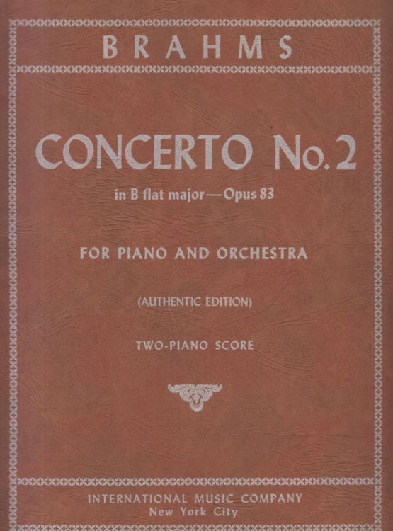 Piano Concerto No.2 in B flat major, Op.83 - Two Piano Score