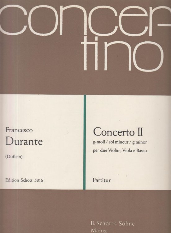 Concerto II in g minor - Full Score
