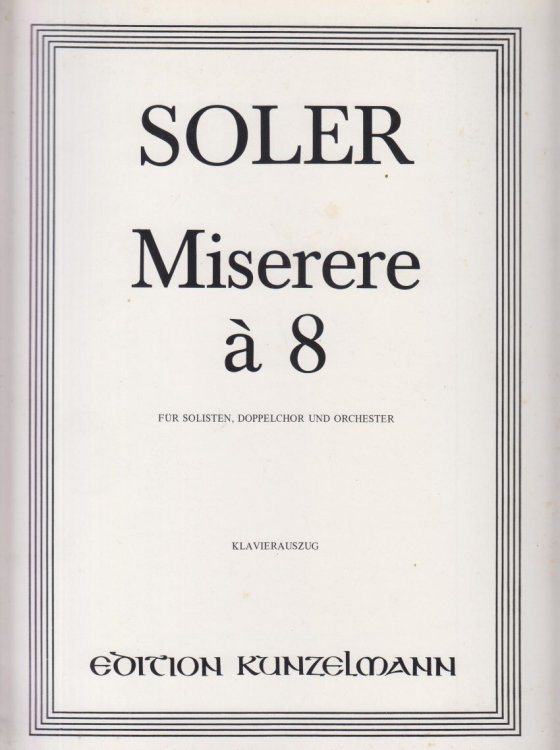 Miserere a 8 - Vocal Score
