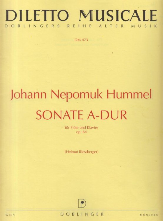 Sonata in A major for Flute & Piano, Op.64
