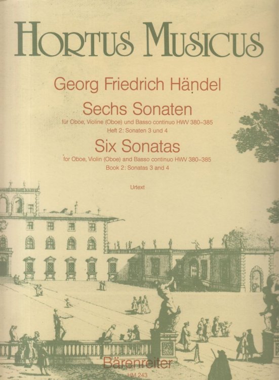 Six Sonatas for Oboe, Violin (Oboe) and Basso continuo, Book 2: Sonatas 3 & 4 - Set of Parts