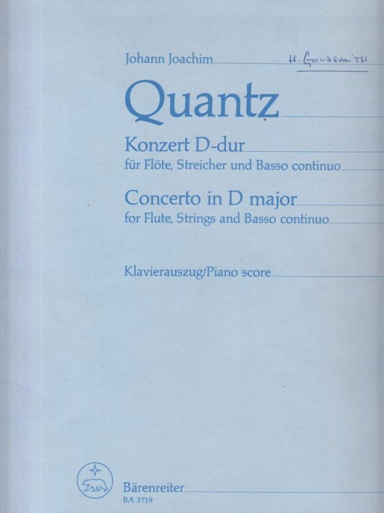 Flute Concerto in D Major - Flute & Piano