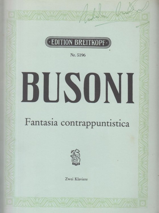 Fantasia Contrappuntistica - 2 Pianos