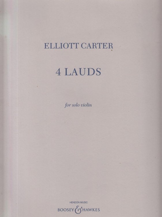 4 Lauds for Solo Violin