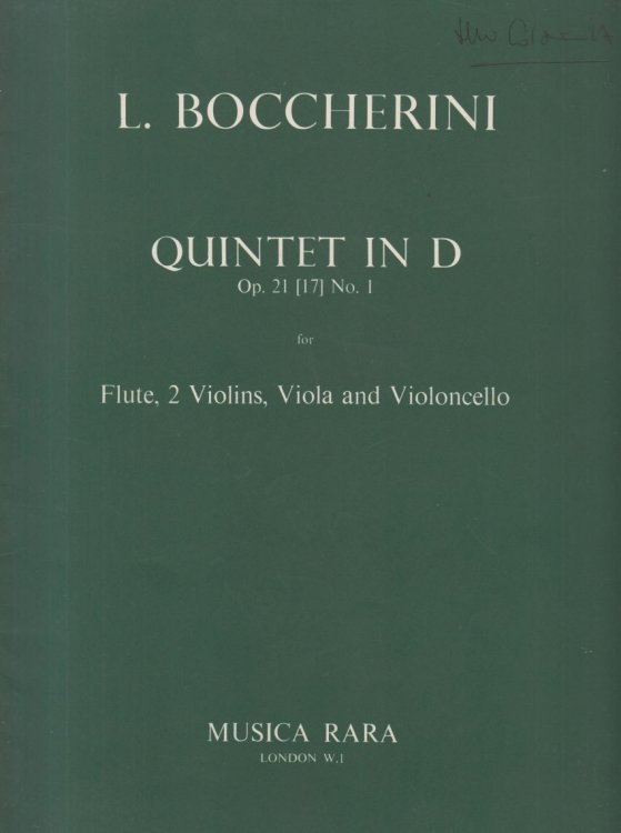 Quintet in D major, Op.21 No.1 for Flute & Strings