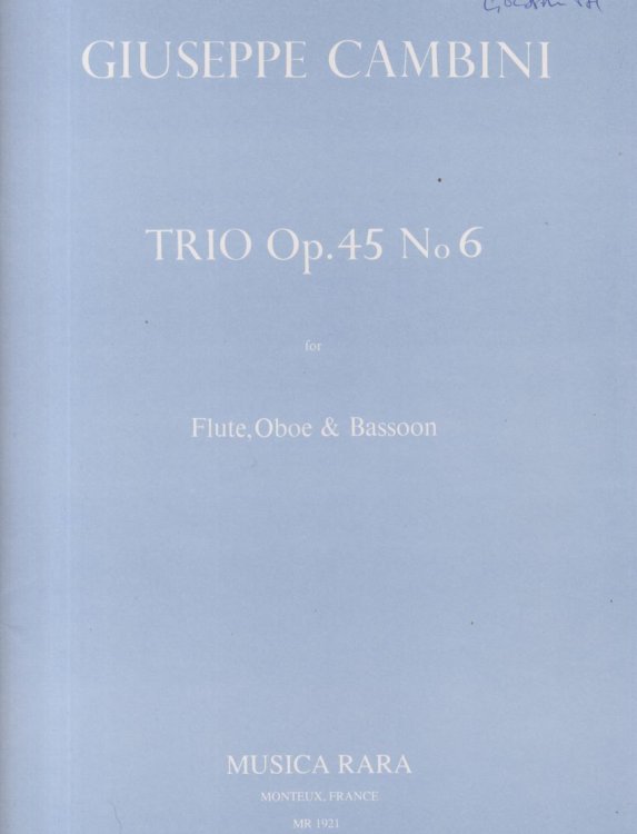 Trio for Flute, Oboe & Bassoon, Op.45 No.6 - Score & Parts