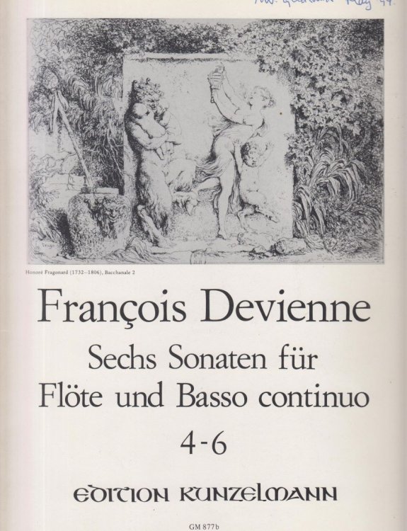 Six Sonatas for Flute and Basso Continuo Nos.4 - 6