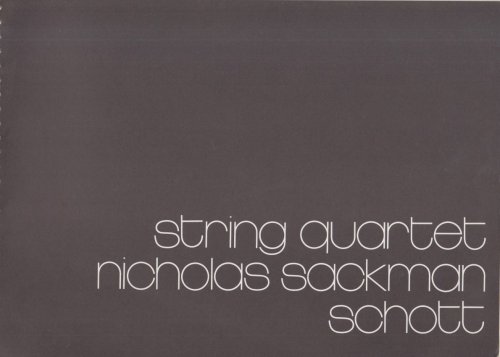String Quartet - Full Score