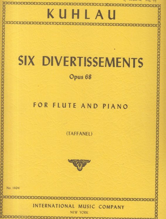 Six Divertissements for Flute and Piano, Op.68