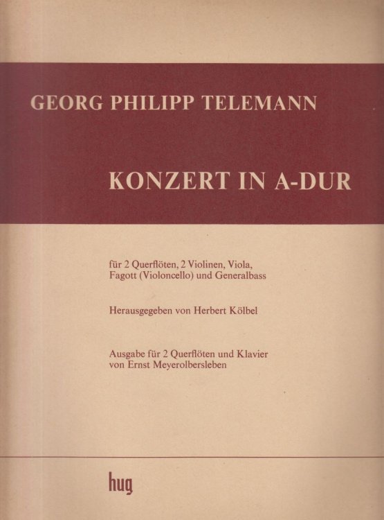 Concerto in A major for Two Flutes - 2 Flutes & Piano