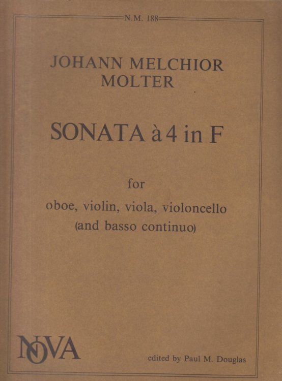 Sonata a 4 in F major for Oboe, Violin, Viola, Cello & Basso continuo - Set of Parts
