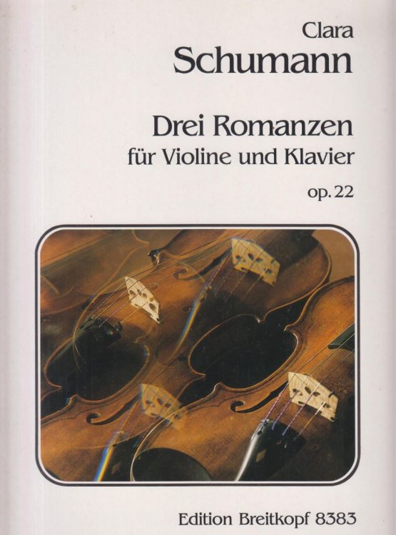 Three Romances for Violin and Piano, Op.22