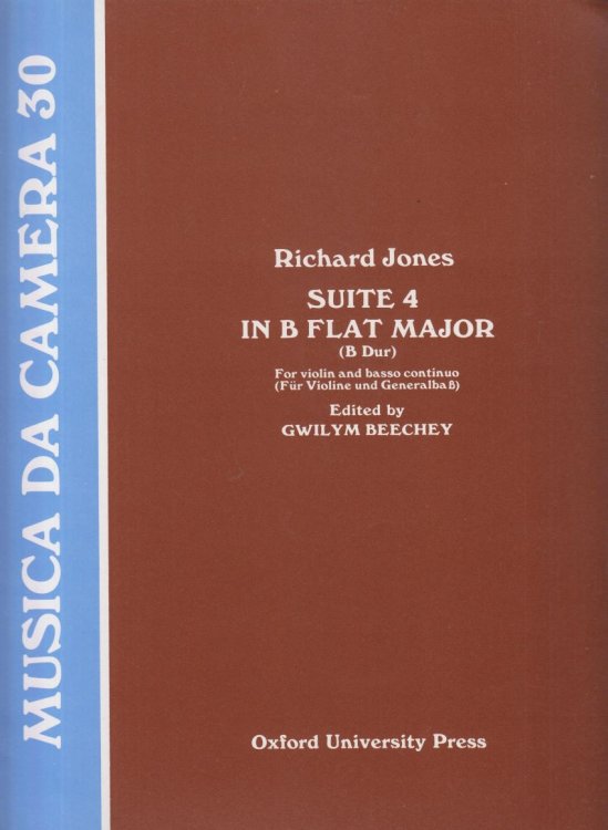 Suite 4 in B flat major, Op.3 No.4 for Violin and Basso Continuo - Set of Parts