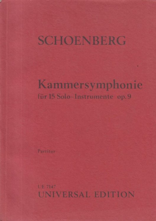Kammersymphonie (Chamber Symphony) for 15 Solo Instruments, Op.9 - Study Score