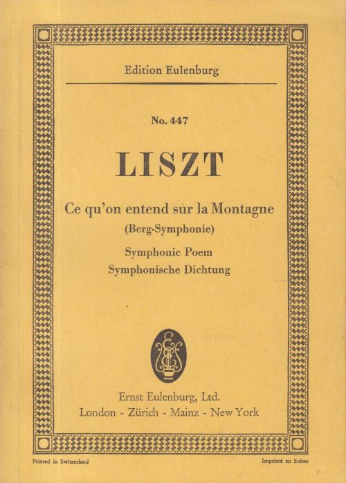 Ce qu'on entend sur la Montagne, Symphonic Poem No.1 - Study Score
